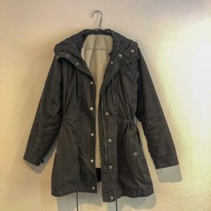 GAP Grey Removeable Fleece Lined Parka Utility